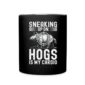 Jäger Wildschwein Jagen - Tasse einfarbig - Schwarz - Vorne