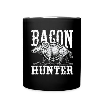 Jäger Wildschwein Jagen - Tasse einfarbig - Schwarz - Vorne