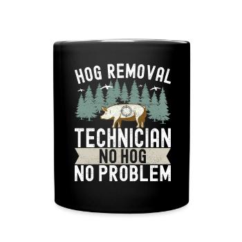 Chasseur de sanglier - Mug uni - noir - Devant