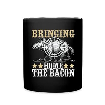 Chasseur de sanglier - Mug uni - noir - Devant