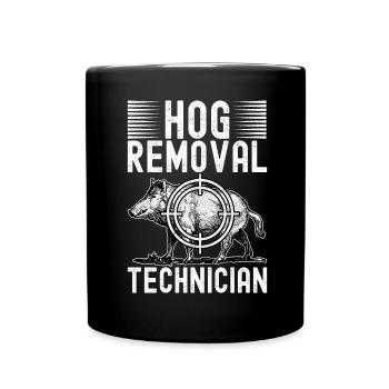 Chasseur de sanglier - Mug uni - noir - Devant