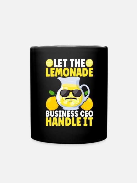 Limonade Limonadenstand - Tasse einfarbig - Schwarz