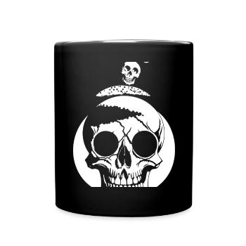 Horreur Crâne Crâne Art Crâne Gothique Heavy Metal - Mug uni - noir - Devant