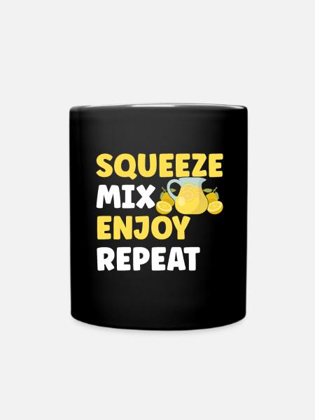 Limonade Limonadenstand - Tasse einfarbig - Schwarz