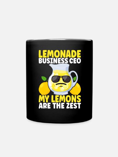 Limonade Limonadenstand - Tasse einfarbig - Schwarz