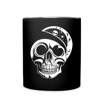 Horreur Crâne Crâne Art Crâne Gothique Heavy Metal - Mug uni - noir - Devant