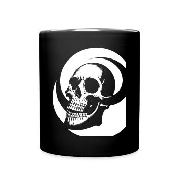 Horror Skull Skull Art Skull Gothic Heavy Metal - Full Colour Mug - black - Front