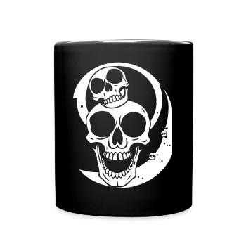 Horreur Crâne Crâne Art Crâne Gothique Heavy Metal - Mug uni - noir - Devant