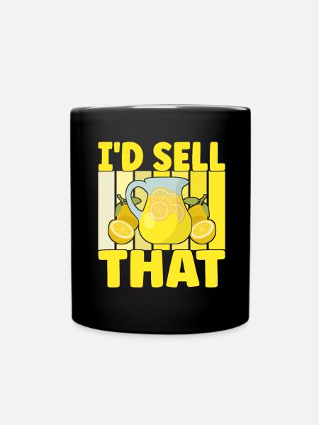 Limonade Limonadenstand - Tasse einfarbig - Schwarz