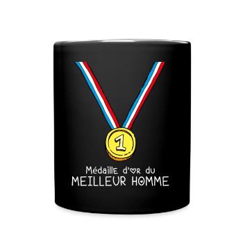 T-shirt Médaille d'or du meilleur homme - Mug uni - noir - Devant