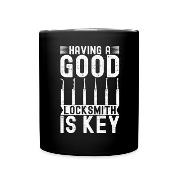 Schlüsseldienst Locksmith Dietrich - Full Colour Mug - black - Front
