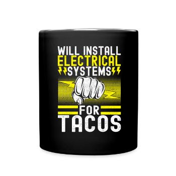 Électricien Technicien en électronique - Mug uni - noir - Devant