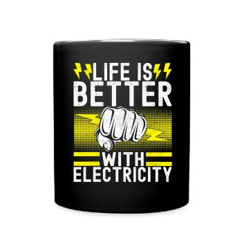 Électricien Technicien en électronique - Mug uni - noir - Devant