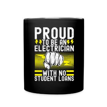 Électricien Technicien en électronique - Mug uni - noir - Devant