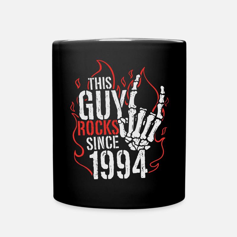 This guy has been rocking since 1994 vintage birthday - Full Colour Mug - black