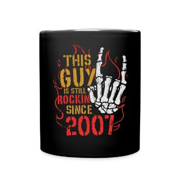 Ce mec est rock depuis l’anniversaire du millésime 2007 - Mug uni - noir - Devant