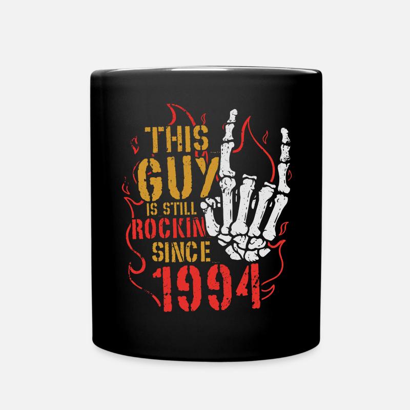 This guy has been rocking since 1994 vintage birthday - Full Colour Mug - black