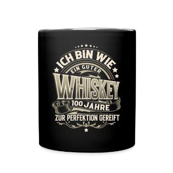 100.Geburtstag Whiskey Whisky - Tasse einfarbig - Schwarz - Vorne