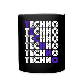 Techno | Tomorrowland, Festival, En plein air, Musique - Mug uni - noir - Devant