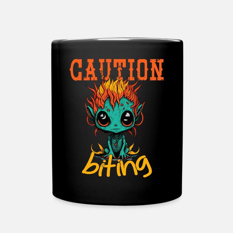 Caution snappy - Full Colour Mug - black
