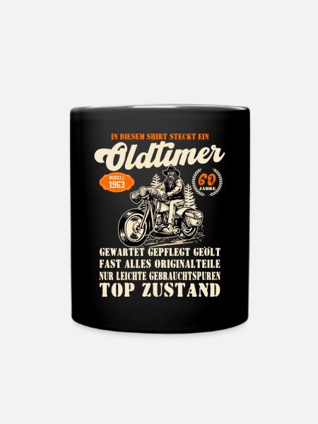 Oldtimer Modell1963 Jubiläum - Tasse einfarbig - Schwarz