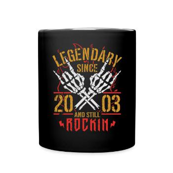 Legendary since 2003 Vintage Birthday Gift - Full Colour Mug - black - Front