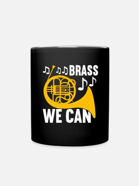 Horn Blechblasinstrument - Tasse einfarbig - Schwarz
