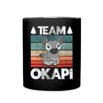 Okapi das Juwel des Dschungels - Tasse einfarbig - Schwarz - Vorne