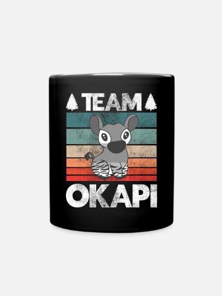 Okapi das Juwel des Dschungels - Tasse einfarbig - Schwarz