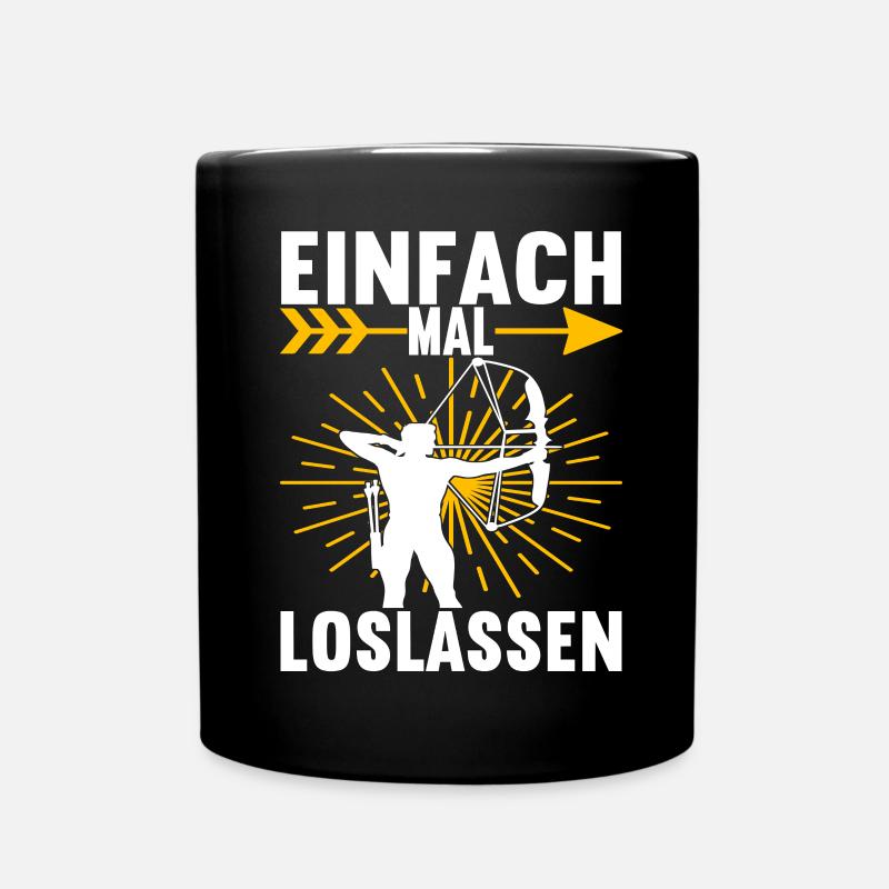 Bogenschießen Bogenschütze - Tasse einfarbig - Schwarz