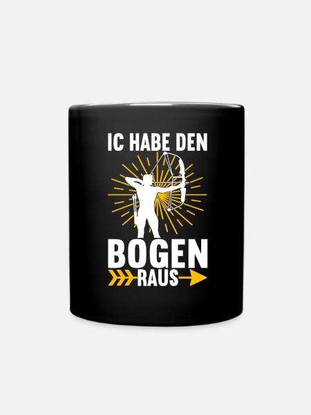 Bogenschießen Bogenschütze - Tasse einfarbig - Schwarz