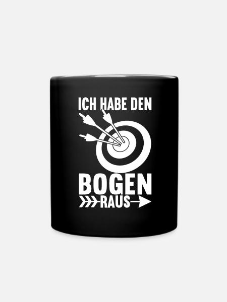 Bogenschießen Bogenschütze - Tasse einfarbig - Schwarz