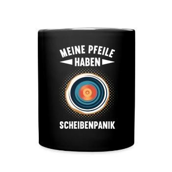Bogenschießen Bogenschütze - Tasse einfarbig - Schwarz - Vorne