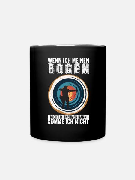 Bogenschießen Bogenschütze - Tasse einfarbig - Schwarz