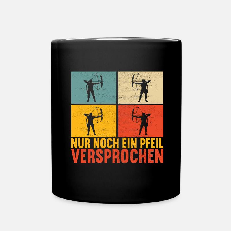 Bogenschießen Bogenschütze - Tasse einfarbig - Schwarz