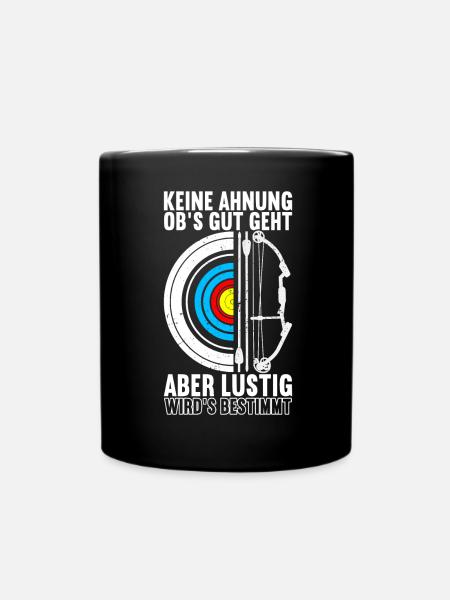 Bogenschießen Bogenschütze - Tasse einfarbig - Schwarz