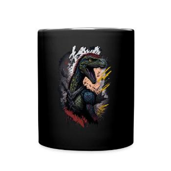 Velociraptor - Tasse einfarbig - Schwarz - Vorne