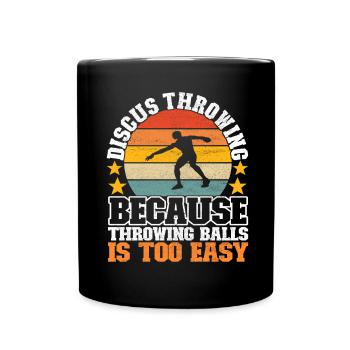 Discus thrower Discus throw - Full Colour Mug - black - Front