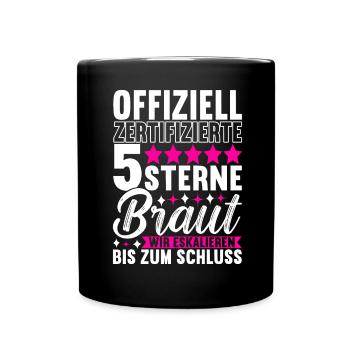 Junggesellinnenabschied Braut - Tasse einfarbig - Schwarz - Vorne