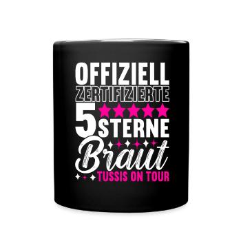 Junggesellinnenabschied Braut - Tasse einfarbig - Schwarz - Vorne