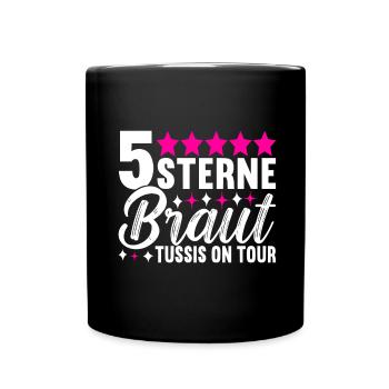 Junggesellinnenabschied Braut - Tasse einfarbig - Schwarz - Vorne