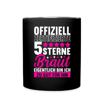 Junggesellinnenabschied Braut - Tasse einfarbig - Schwarz - Vorne