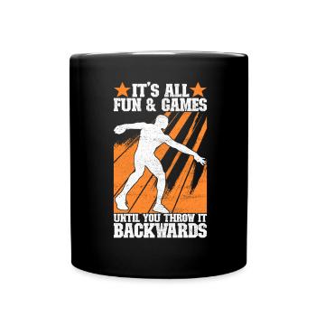 Discus thrower Discus throw - Full Colour Mug - black - Front