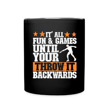 Lanceur de disque Lancer de disque - Mug uni - noir - Devant