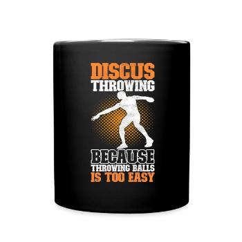Lanceur de disque Lancer de disque - Mug uni - noir - Devant