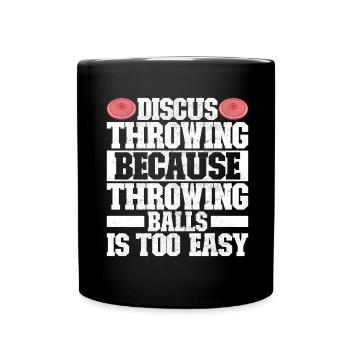 Discus thrower Discus throw - Full Colour Mug - black - Front