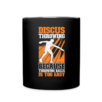 Discus thrower Discus throw - Full Colour Mug - black - Front
