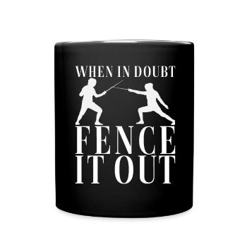 Fechten Fechtsport - Tasse einfarbig - Schwarz - Vorne