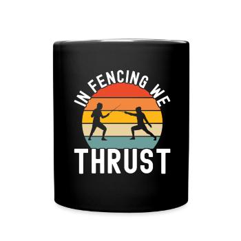 Fechten Fechtsport - Tasse einfarbig - Schwarz - Vorne