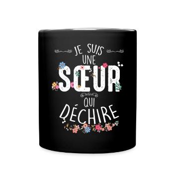 Ma Soeur Cadeau Pour Une femme Qui Déchire - Mug uni - noir - Devant